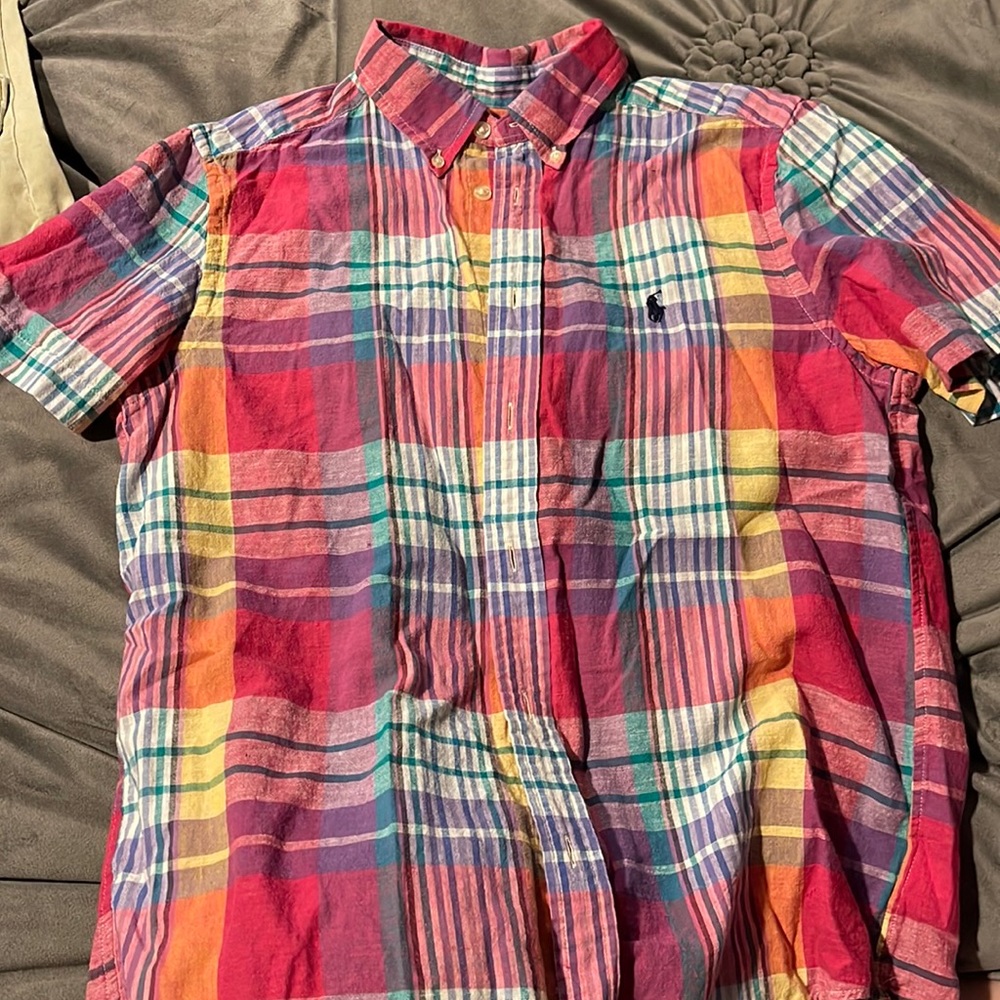 Button down shirt, short sleeves